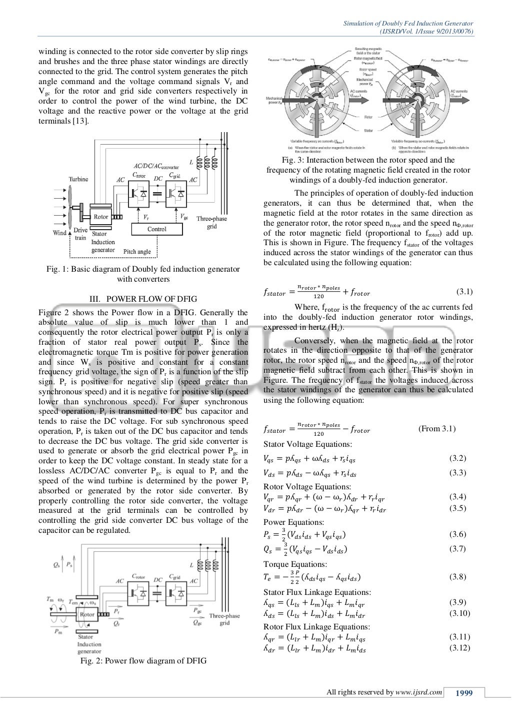 Simulation of Doubly Fed Induction Generator