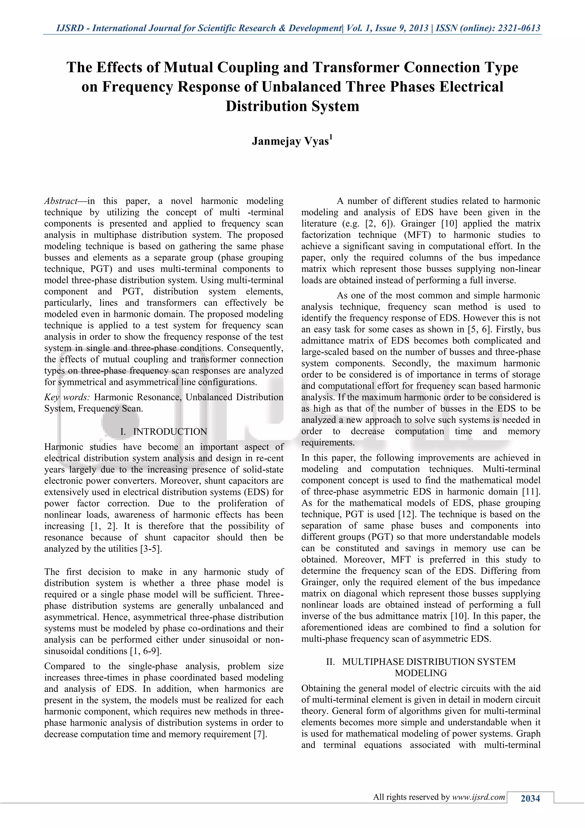 The Effects of Mutual Coupling and Transformer Connection Type on