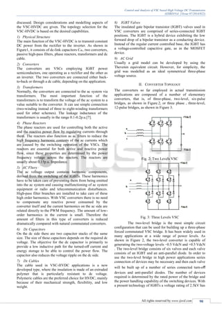 Control and Analysis of VSC Based High Voltage DC Transmission | PDF