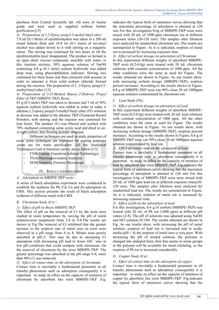 Removal of Heavy Metals from Aqueous Solution Using Ion Exchange Resin ...