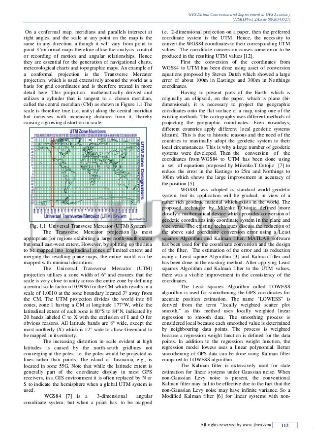 GPS Datum Conversion and Improvement in GPS Accuracy