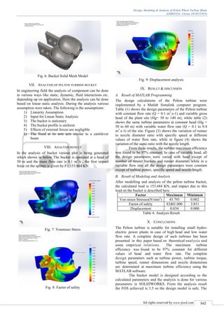 Design, Modeling & Analysis of Pelton Wheel Turbine Blade | PDF
