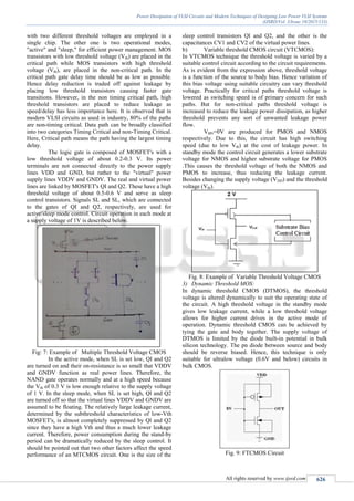 Power Dissipation of VLSI Circuits and Modern Techniques of Designing ...
