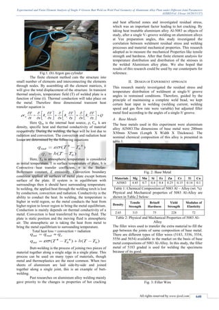Experimental and Finite Element Analysis of Single-V Groove Butt Weld ...