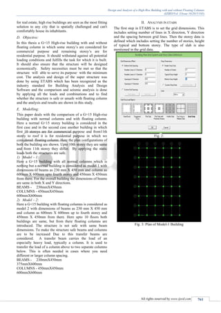 Design & Analysis of High rise Building With & Without Floating Column ...