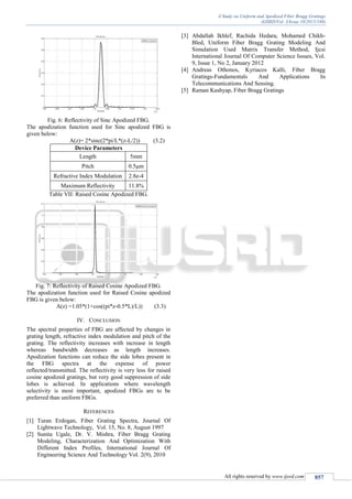 A Study on Uniform and Apodized Fiber Bragg Gratings | PDF