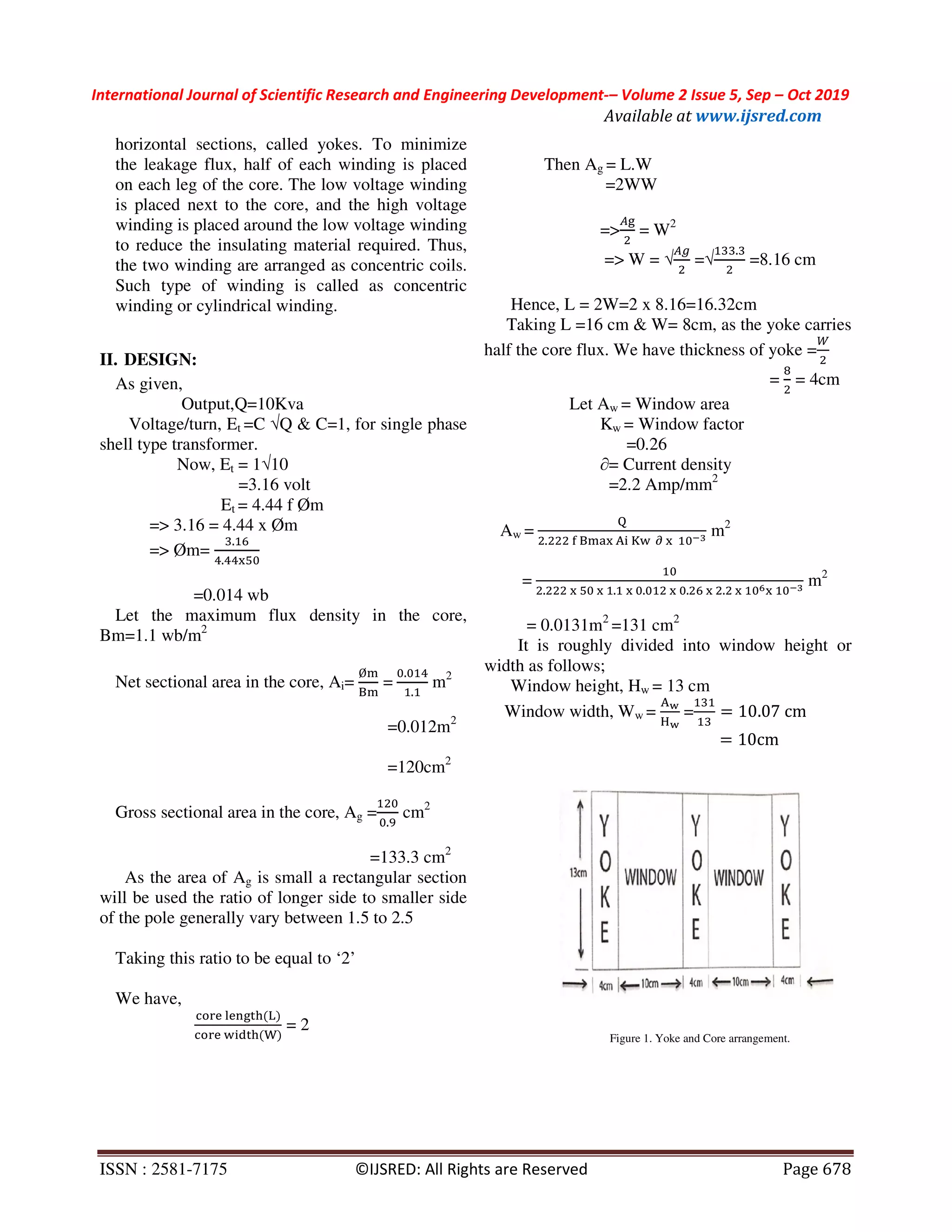 A Design Calculation for Single Phase Step Down Transformer | PDF