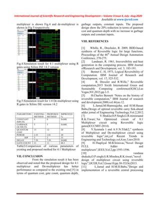 Reversible Implementation of Multiplexer and Demultiplexer Using R ...