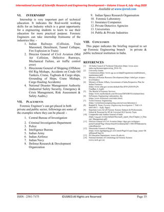 Establishment of Forensic Engineering Branch in Technical Institution ...