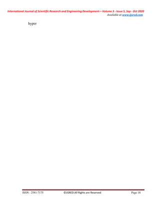 International Journal of Scientific Research and Engineering Development-– Volume 3 - Issue 5, Sep - Oct 2020
Available at www.ijsred.com
ISSN : 2581-7175 ©IJSRED:All Rights are Reserved Page 18
hyper
 