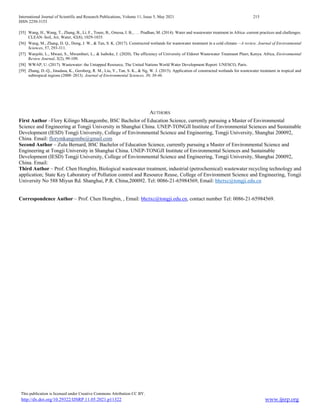 The Analysis of Wastewater Treatment System Efficiencies in Kenya: A ...