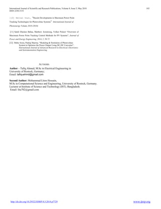 Development of a Novel Robust Differential Maximum Power Point Tracking ...