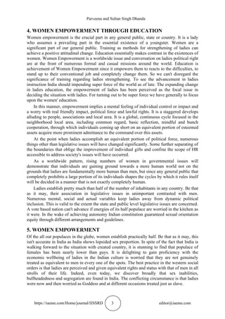 STATUS OF WOMEN EMPOWERMENT IN INDIA | PDF
