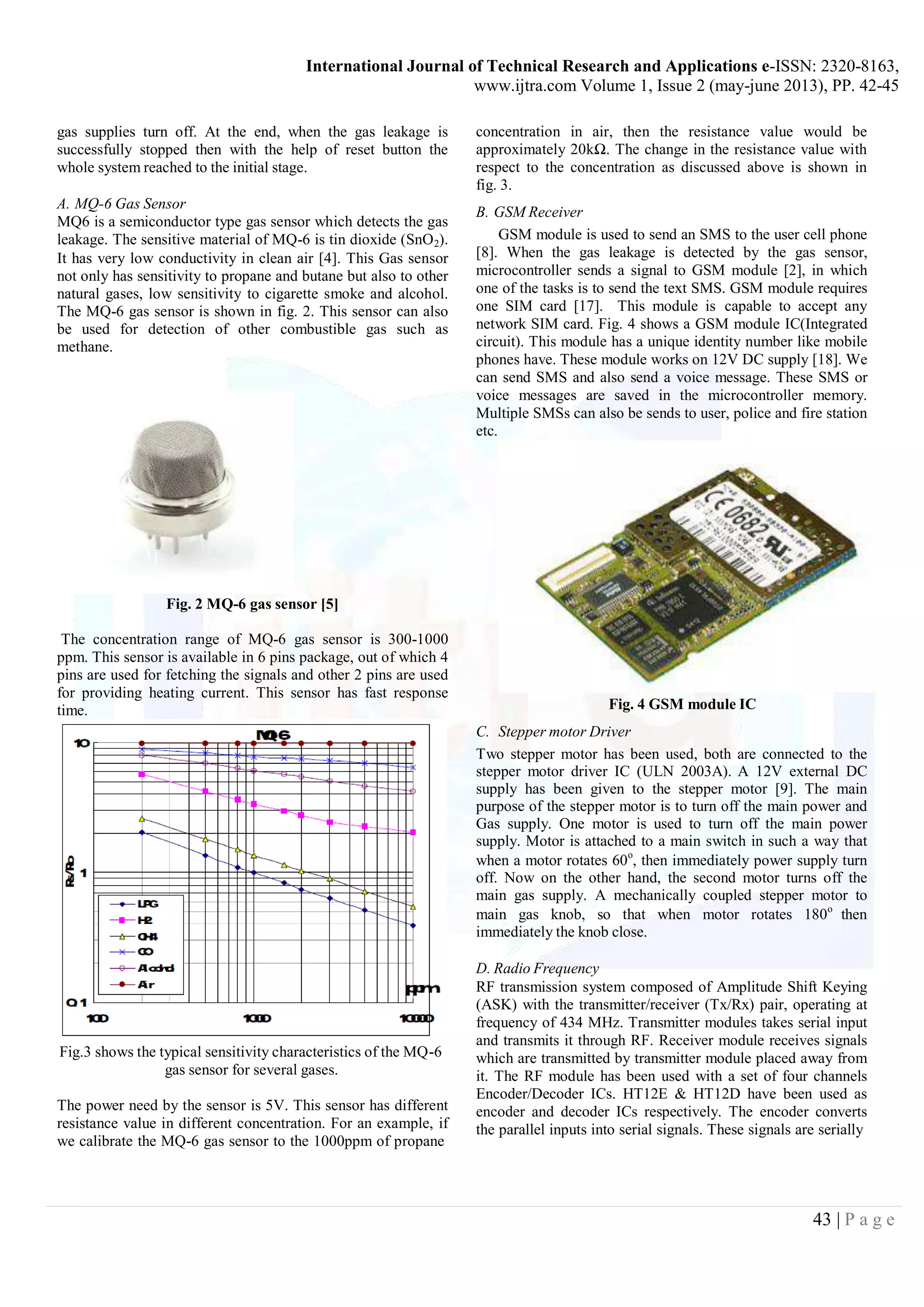 GSM BASED GAS LEAKAGE DETECTION SYSTEM PDF