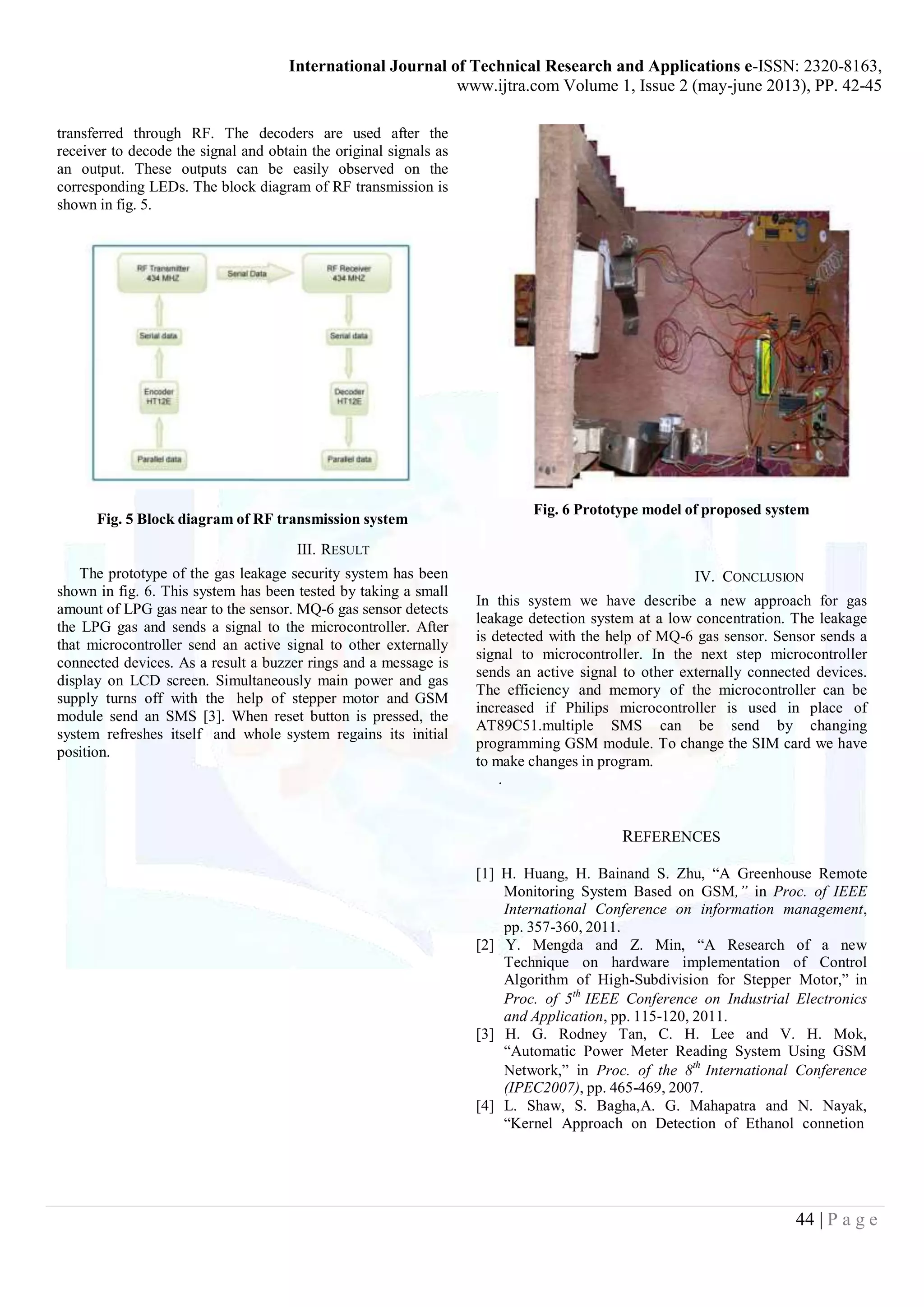 GSM BASED GAS LEAKAGE DETECTION SYSTEM PDF
