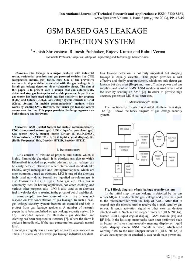 GSM BASED GAS LEAKAGE DETECTION SYSTEM | PDF