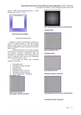 NUMERICAL SIMULATION OF FLOW INSIDE THE SQUARE CAVITY | PDF
