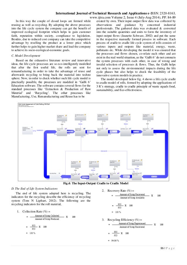 THE CRADLE TO CRADLE LIFE CYCLE ASSESSMENT A CASE STUDY