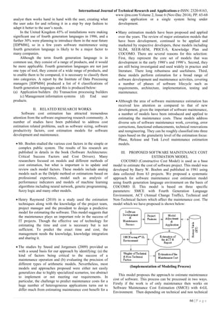 DEVELOPMENT OF A SOFTWARE MAINTENANCE COST ESTIMATION MODEL: 4 TH GL ...