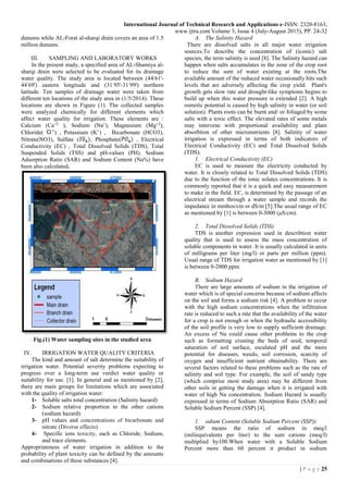 EVALUATION OF DRAINAGE WATER QUALITY FOR IRRIGATION BY INTEGRATION ...