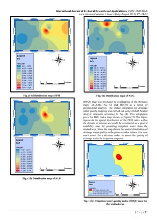 EVALUATION OF DRAINAGE WATER QUALITY FOR IRRIGATION BY INTEGRATION ...