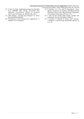 IMPROVED APRIORI ALGORITHM FOR ASSOCIATION RULES | PDF