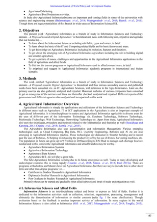 Agricultural Informatics as a Branch of Study in Information Sciences ...