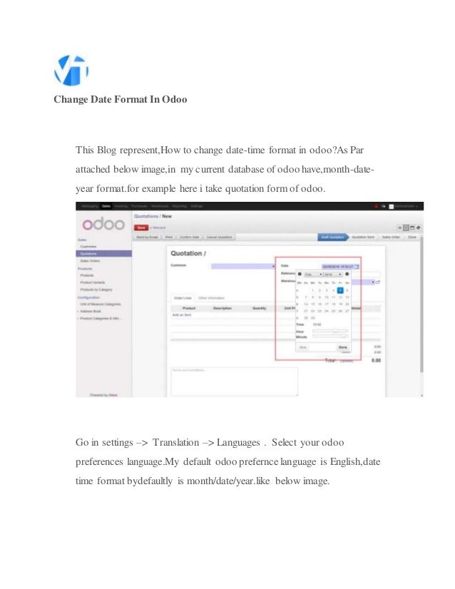 change date format in odoo month format
