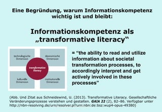 Technische Universität Hamburg-Harburg
www.tub.tu-harburg.de
Eine Begründung, warum Informationskompetenz
wichtig ist und ...
