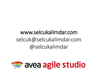 www.selcukalimdar.com
selcuk@selcukalimdar.com
@selcukalimdar
 
