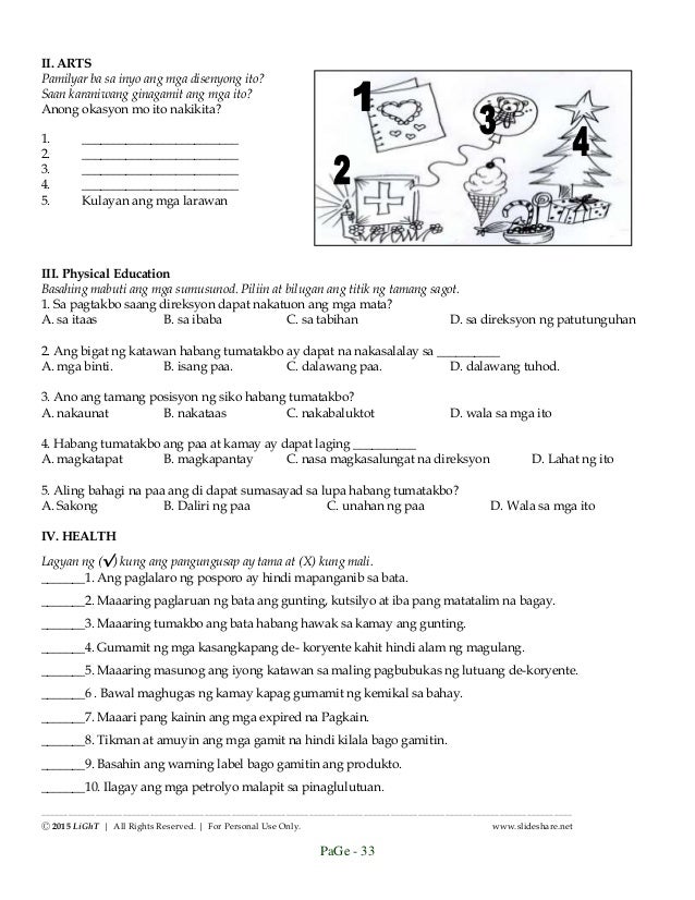 k to 12 grade 3 ika apat na markahang pagsusulit