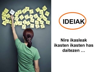 IDEIAK
Nire ikasleak
ikasten ikasten has
daitezen …
 