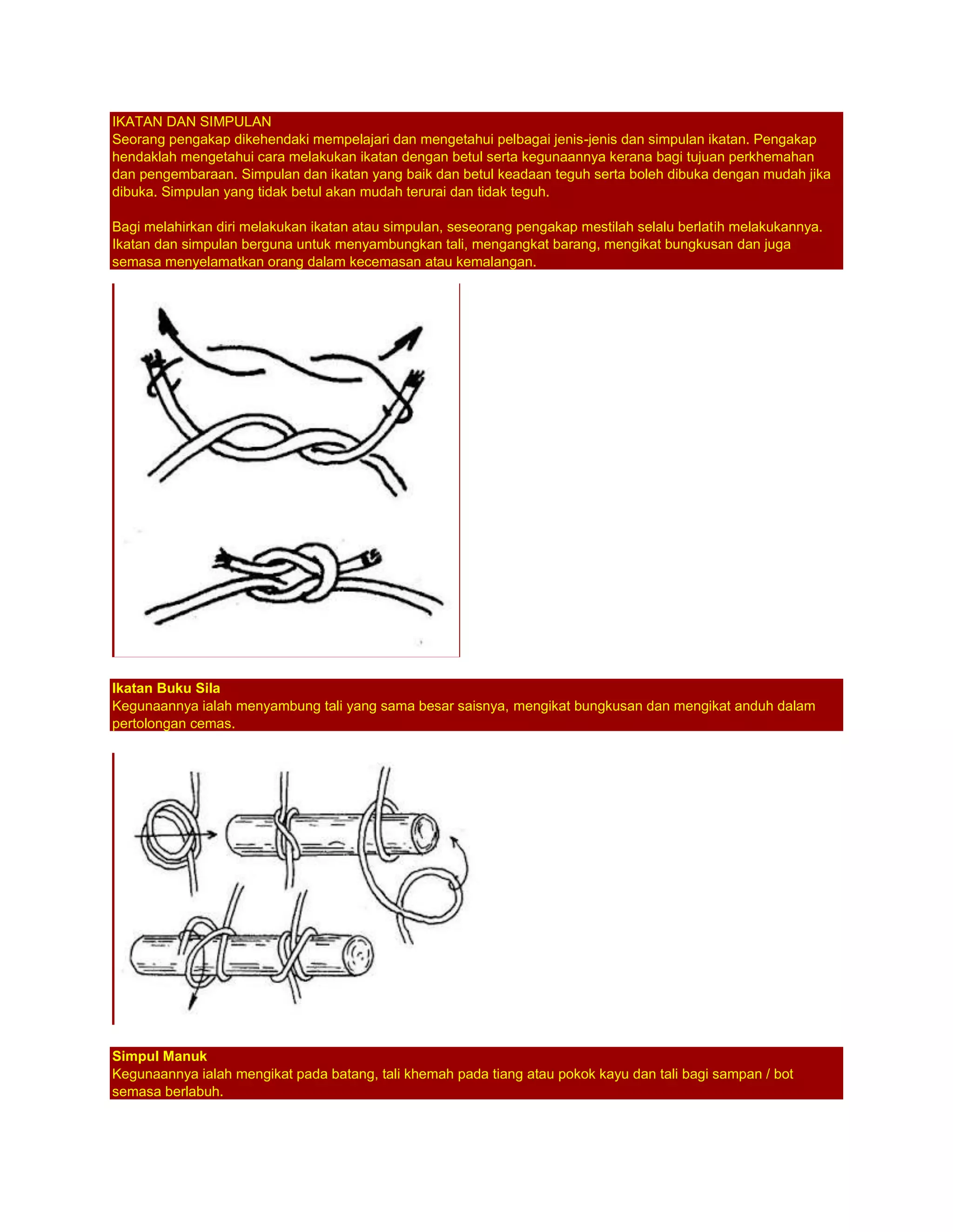 Ikatan dan simpulan | DOCX