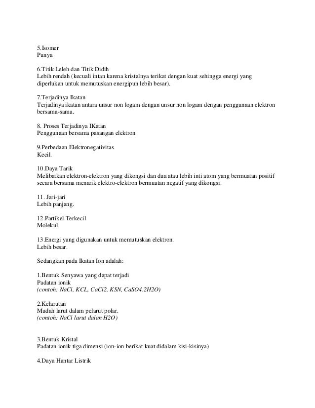 Ikatan kimia merupakan sebuah proses fisika yang 