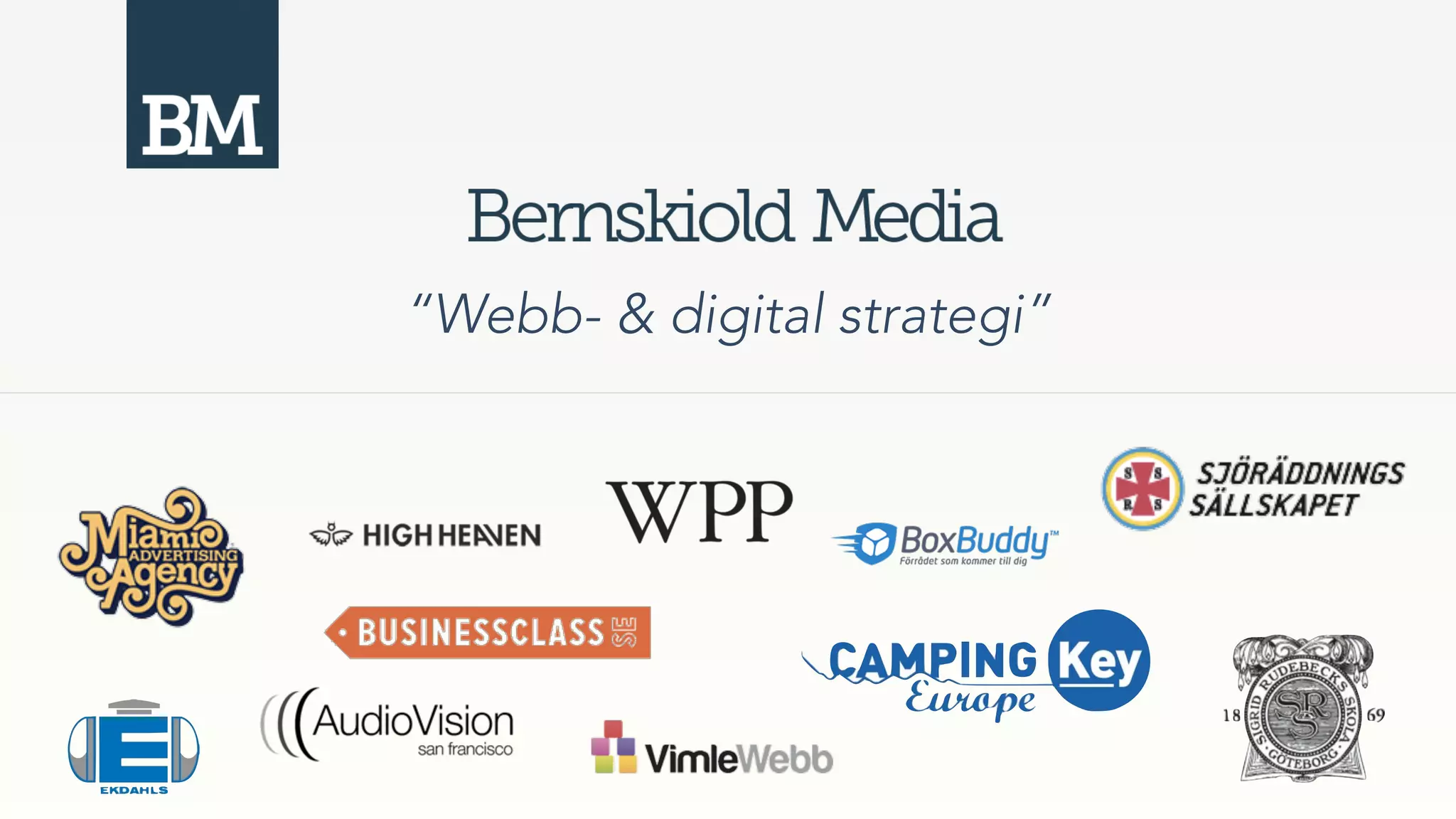 “Webb- & digital strategi” 
 