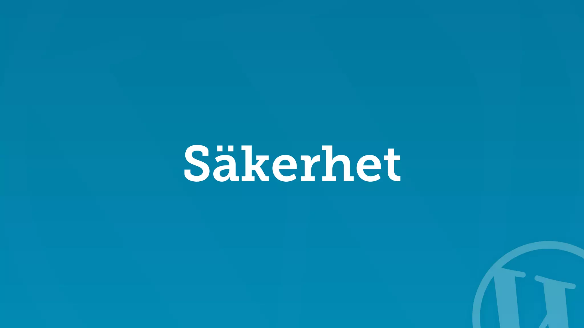 Säkerhet 
 