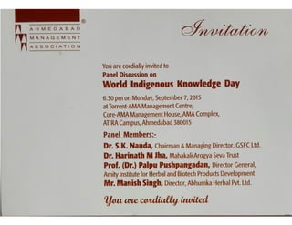 World Indigenous Knowledge Day 7th September