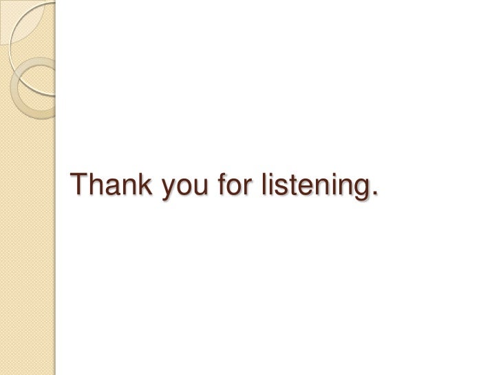 フレッシュ Thank You For Listening プレゼン