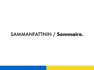 SAMMANFATTNIN / Sommaire.
 