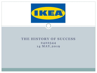 THE HISTORY OF SUCCESS
2422544
14 MAY,2019
IKEA
 