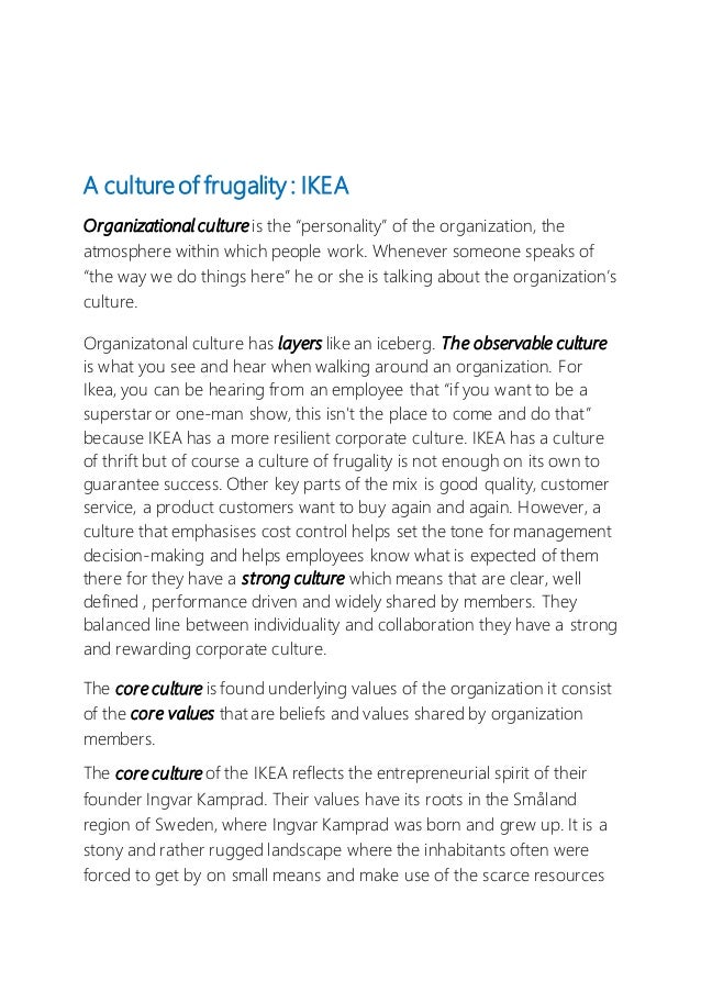 Organizational Culture Of Ikea