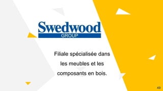 Filiale spécialisée dans
les meubles et les
composants en bois.
49
 