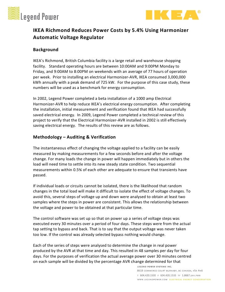 Case Study Ikea Richmond Reduces Power Costs By 5
