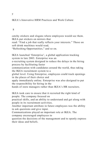 IKEA CASE STUDY SUMMARY QUESTIONS 1. How have IKEA’s.docx