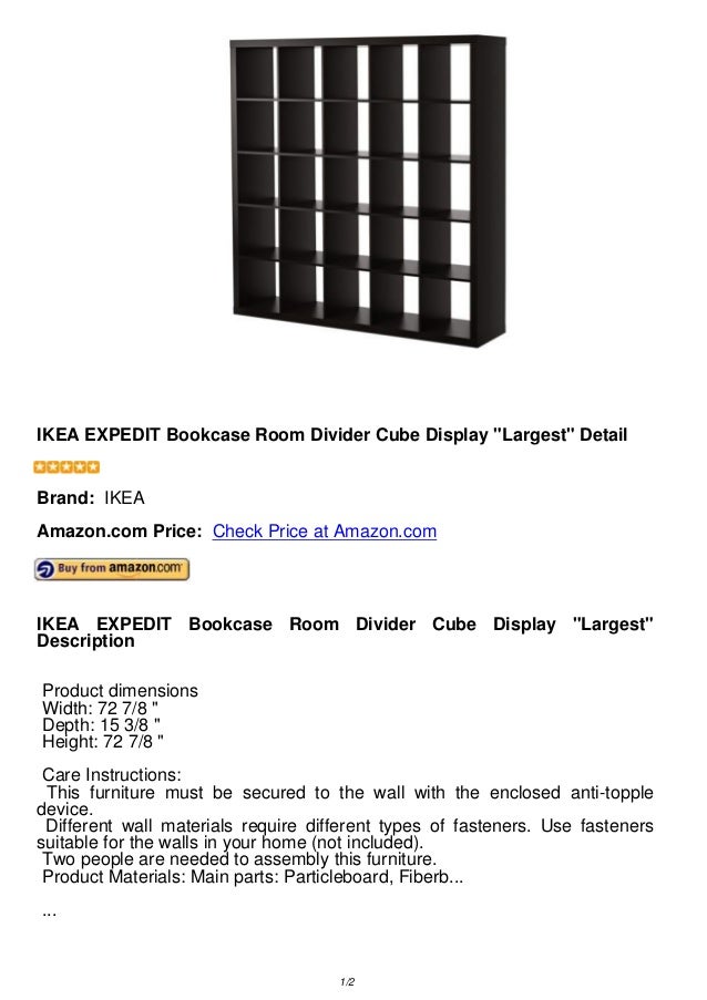 Ikea Expedit Bookcase Room Divider Cube Display Largest