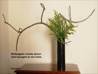 Înțelegem ruinele atunci
când ajungem și noi ruine.



Napoleon
 