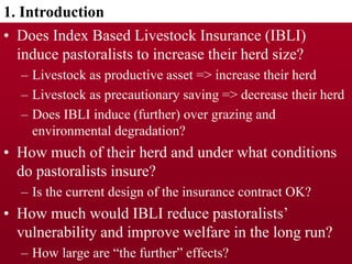 Dynamic Effects of Index Based Livestock Insurance on Household Intertemporal Behavior and Welfare