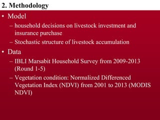 Dynamic Effects of Index Based Livestock Insurance on Household Intertemporal Behavior and Welfare