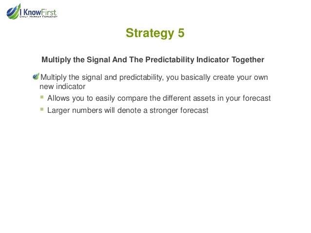 Algorithmic trading strategies