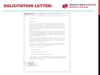 SOLICITATION LETTER:
 